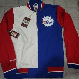 Philadelphia 76ers Mitchell & Ness NBA Men's Team History Warm up Jacket